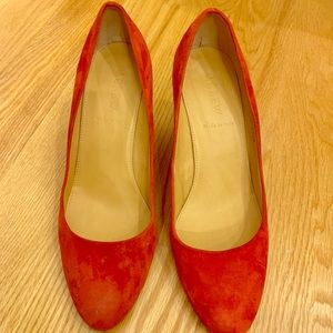 J Crew suede wedge heels